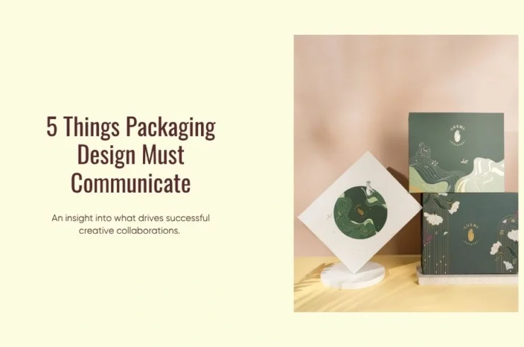 Packaging design communicating brand story