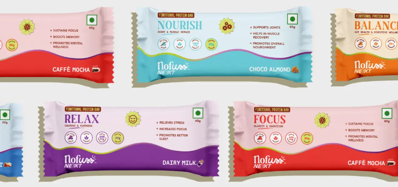 Nofuss functional protein bars