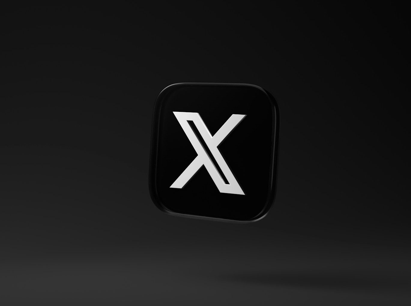 Black icon with white letter X