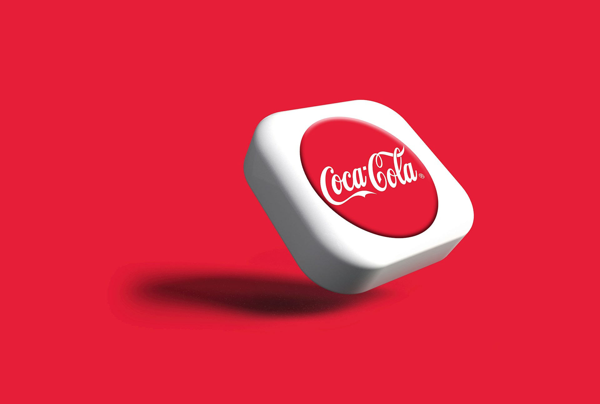 Coca-Cola logo on a red background
