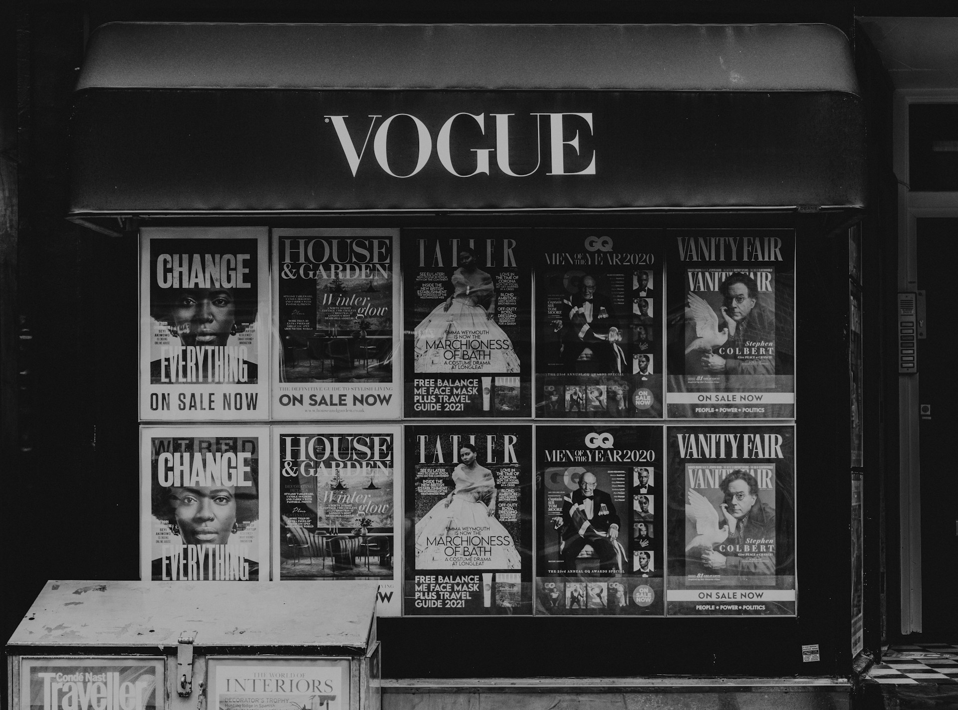 Vogue magazine display window
