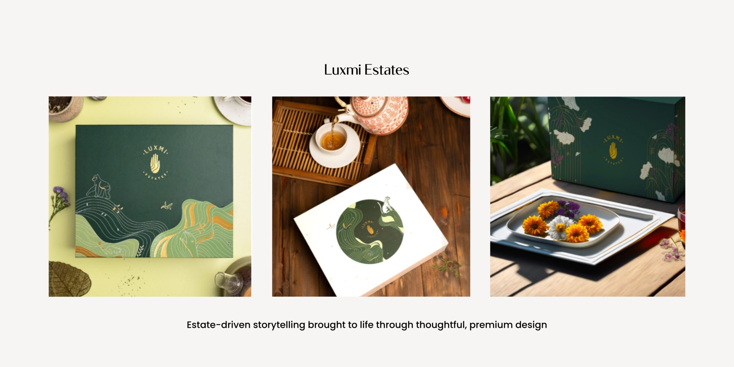 Luxmi Estates gift box and tea set