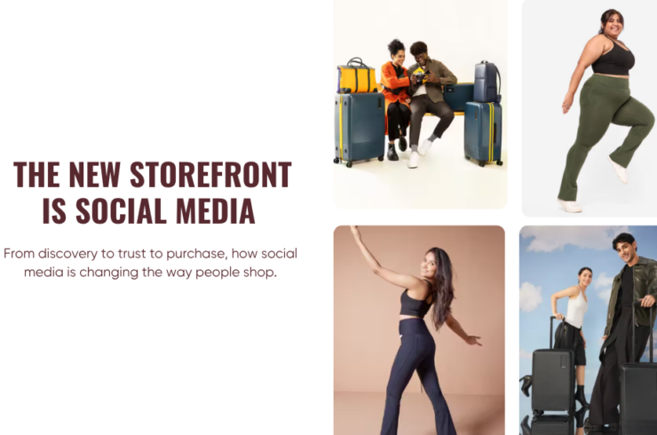 People shopping on social media