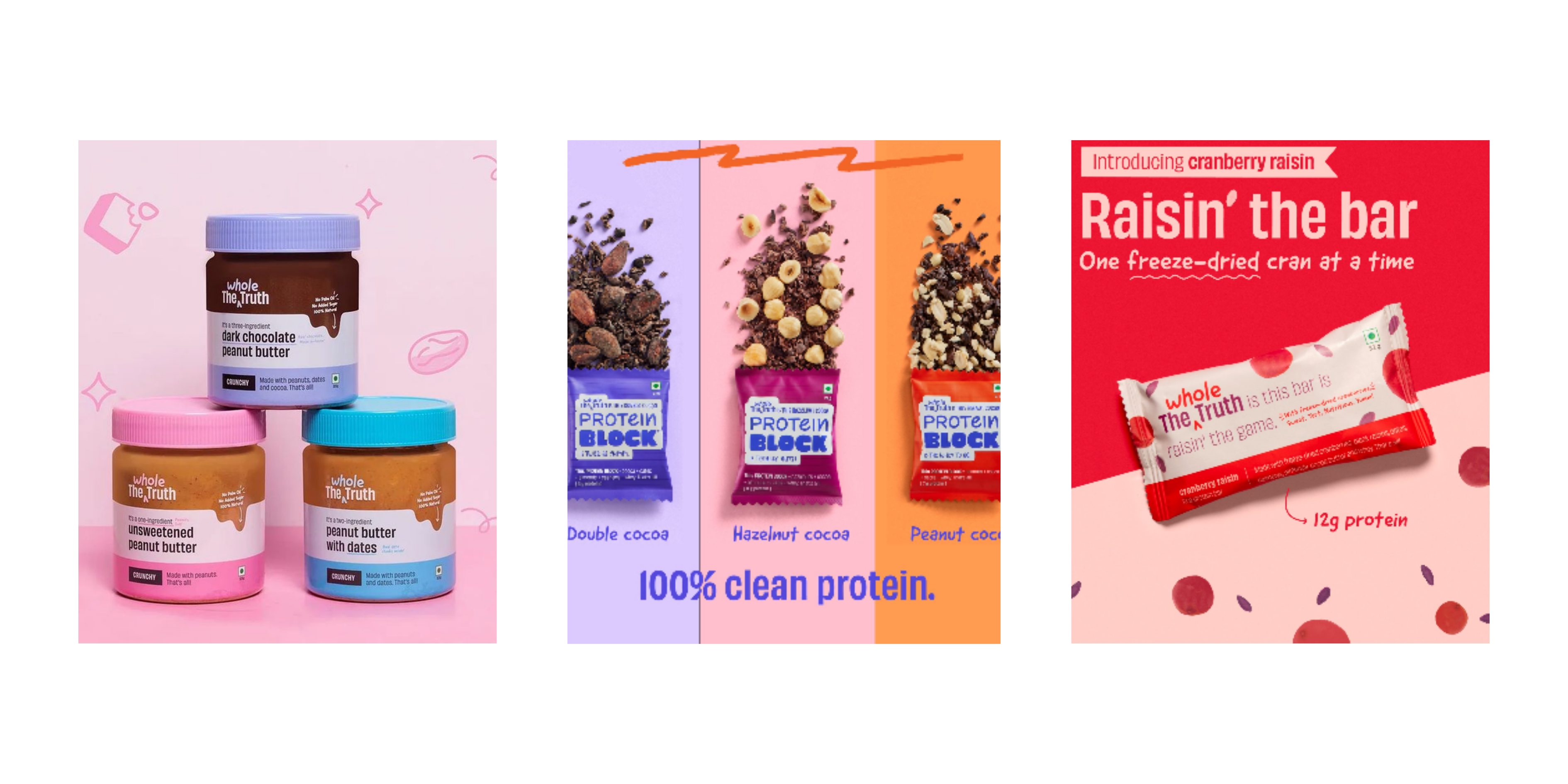 Whole Truth protein bars and peanut butter